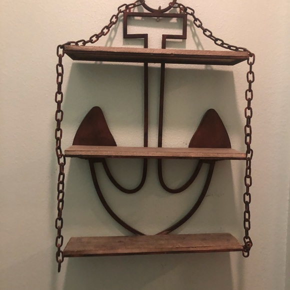 Rustic wooden shelf